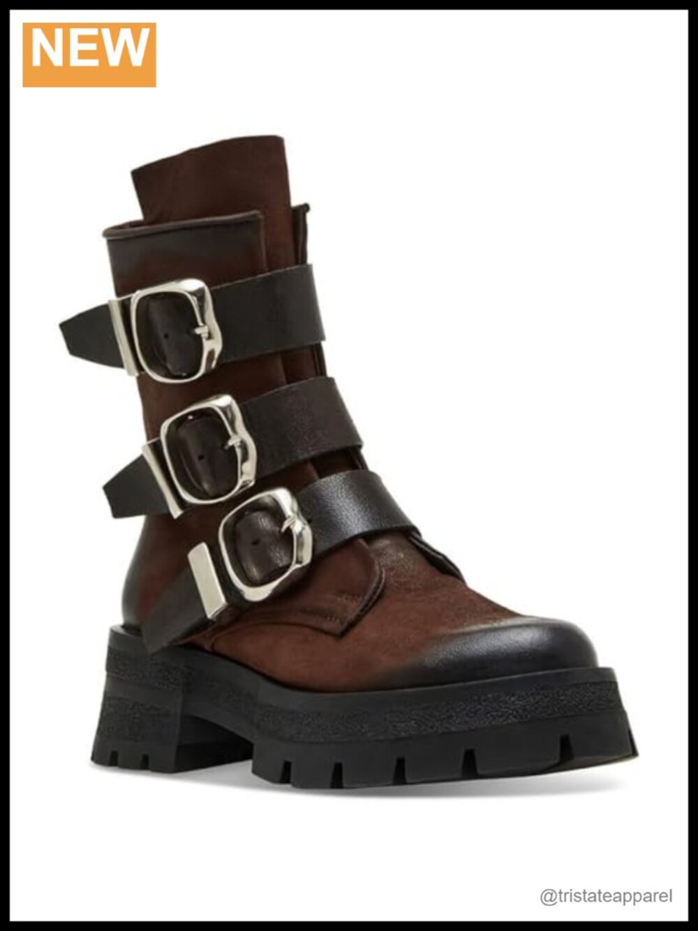 Steve Madden Women's Roland Mid-Calf Motorcycle Ankle Boots